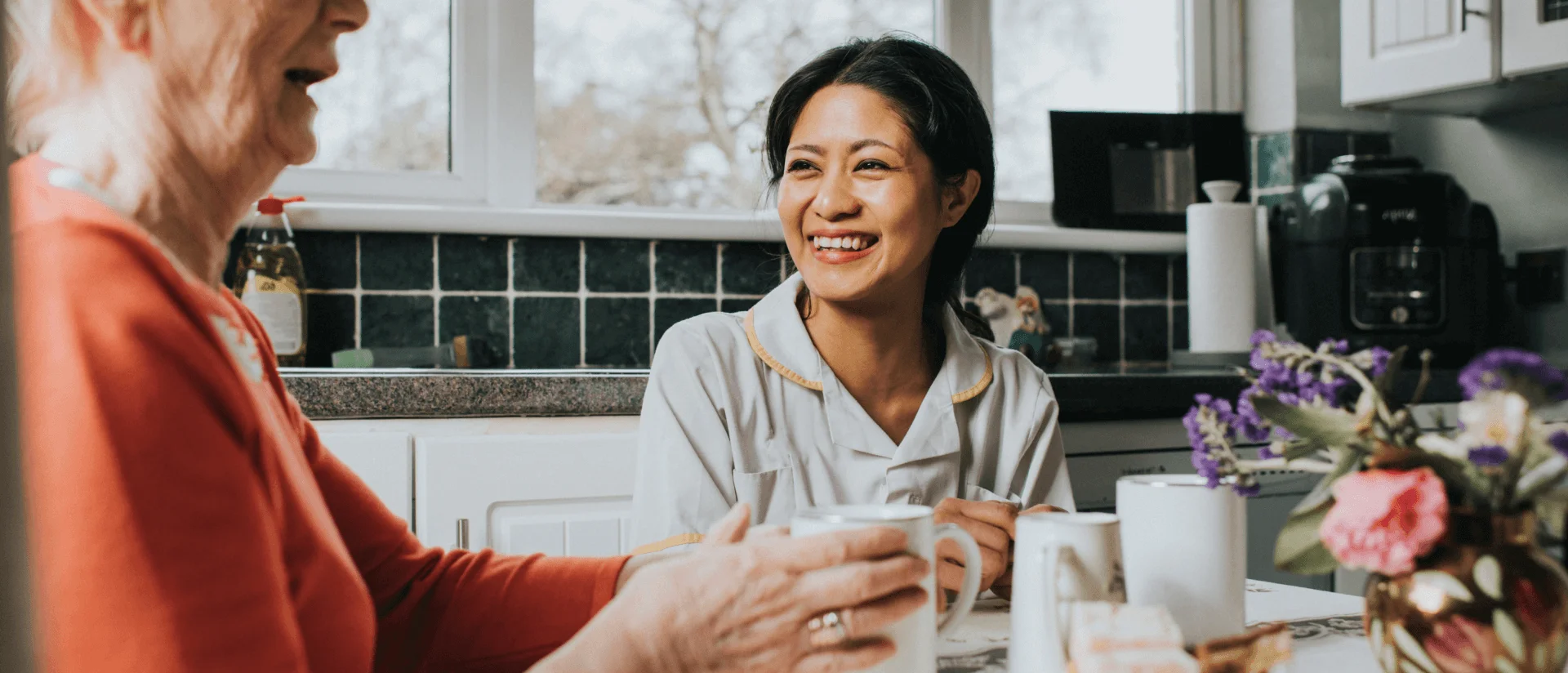 A health professional helps diabetic foot ulcer patients understand the treatment